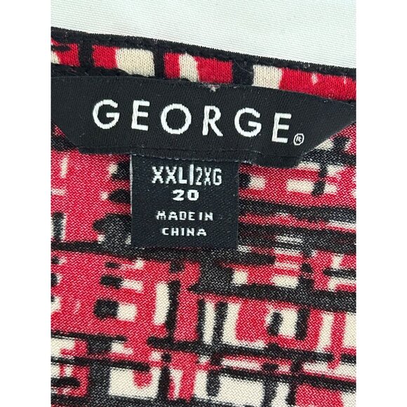 George Plus size 20 XXL Faux Wrap Swoop Neck Sleeveless Dress - Picture 7 of 10